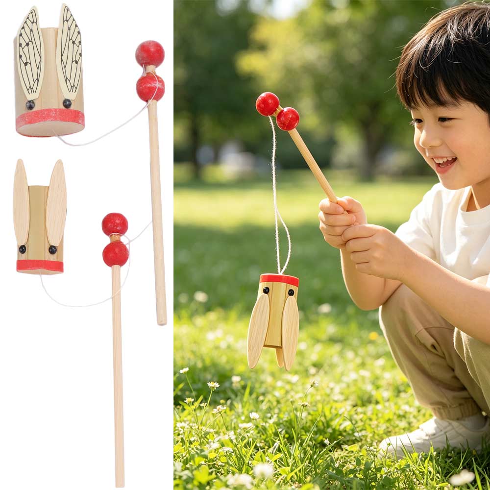 Musical Instrument You Shake - Traditional Chinese Bamboo Cicada Toy Shaking