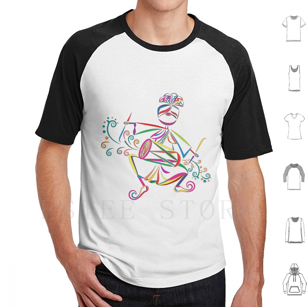 Musical Instrument Of India - Dhol Player T Shirt DIY Big
