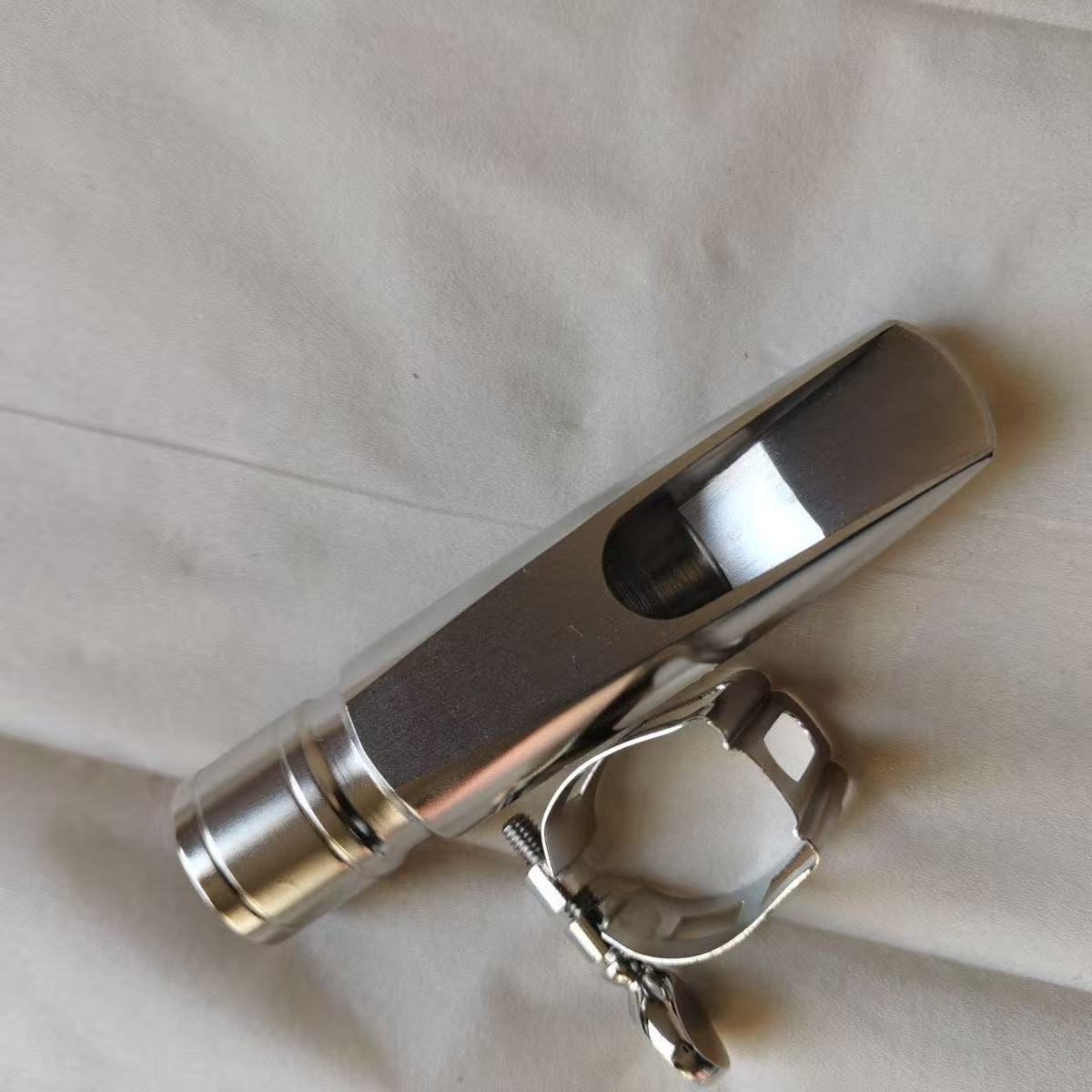 Musical Instrument Saxophone - New Nickel Plated Double Baffle Alto