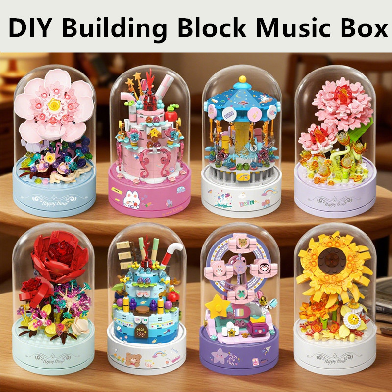 Building Block Music Box Flowe - Musical Instrument Park ulasan dan harga