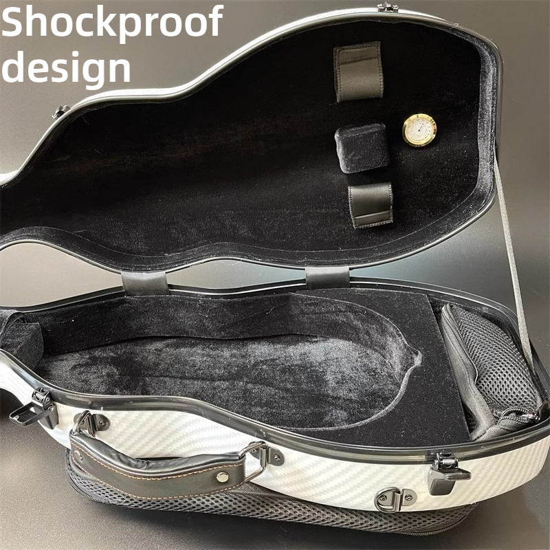 4/4 Carbon Fiber Violin Case L - Musical Instrument Box ulasan dan harga
