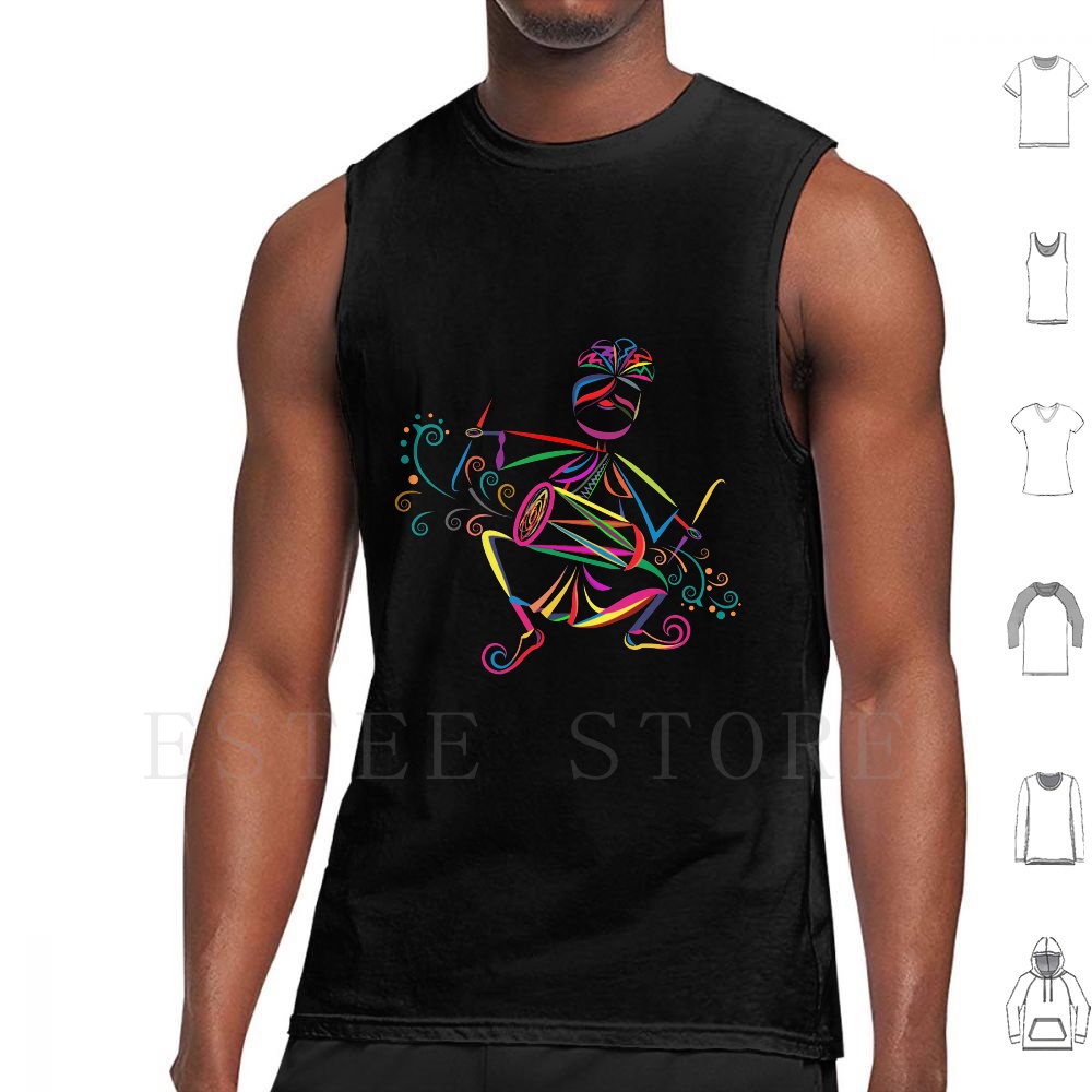 Dhol Player Tank Tops Vest Sle - Musical Instrument Of India ulasan dan harga