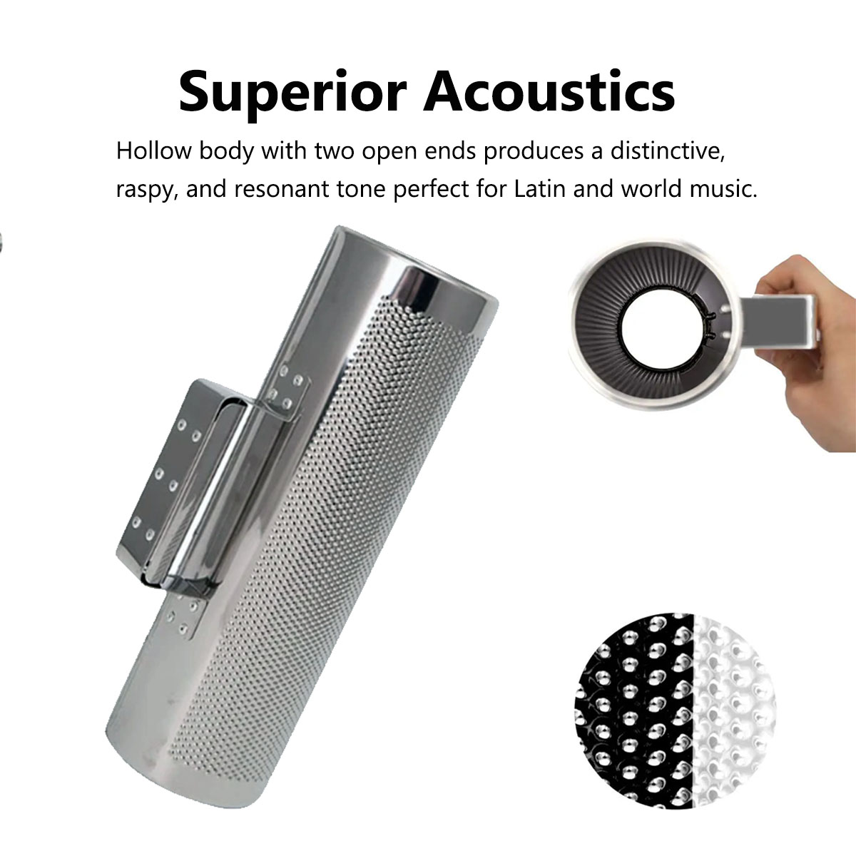 Miwayer Musical Stainless Stee - Guiro Scraper Instrument ulasan dan harga