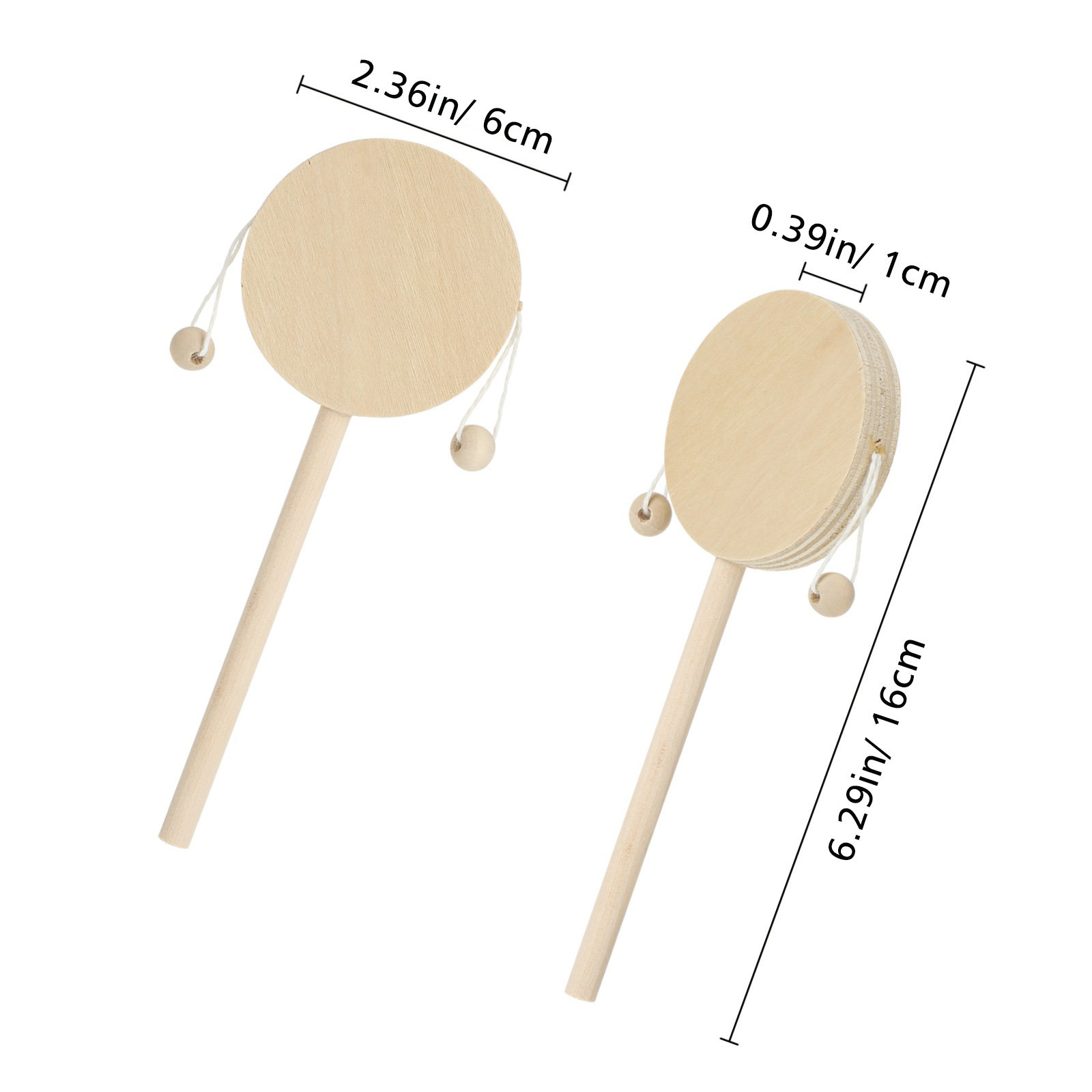 Wooden Shaking Drum DIY Painti - Musical Instrument You Shake ulasan dan harga