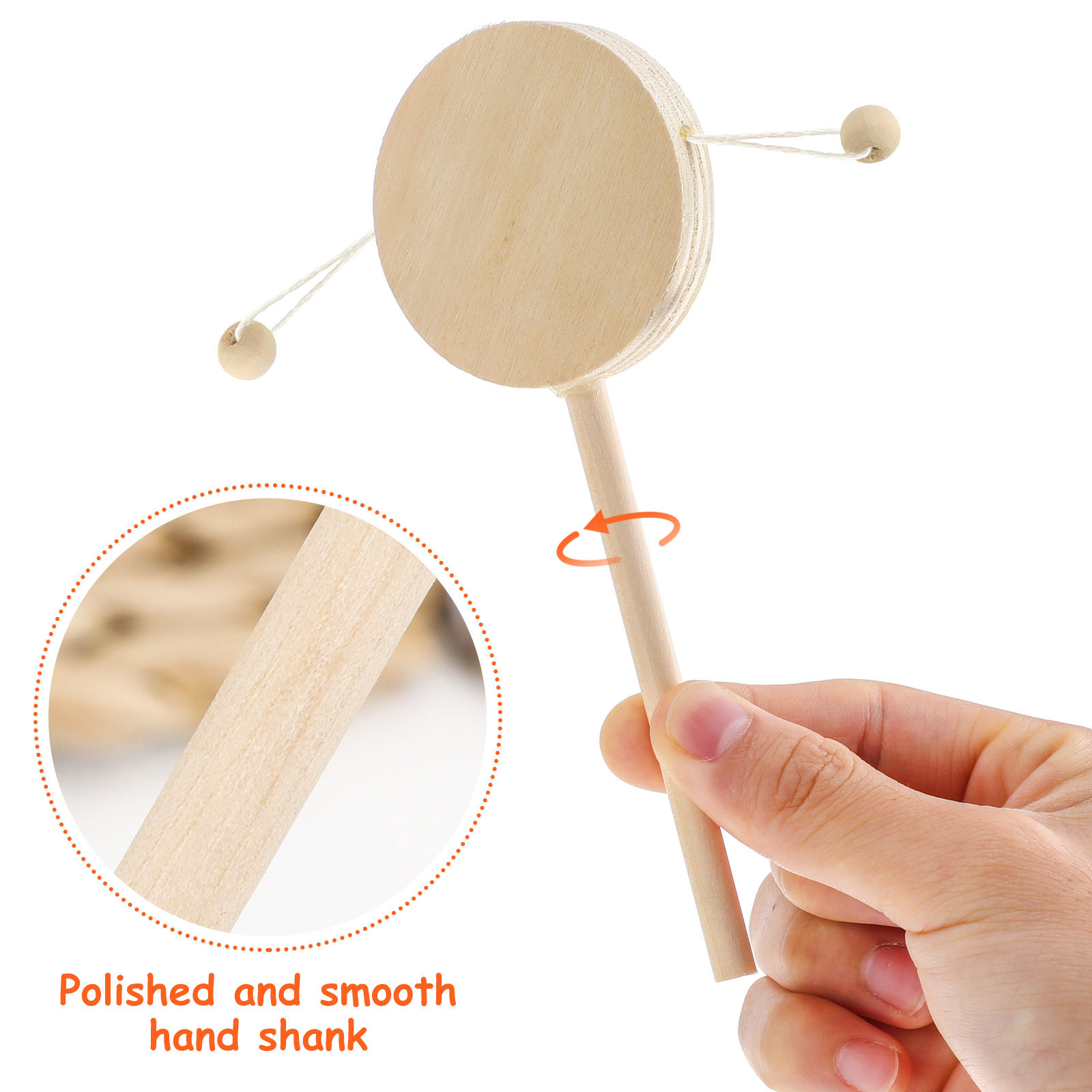 Wooden Shaking Drum DIY Painti - Musical Instrument You Shake ulasan dan harga