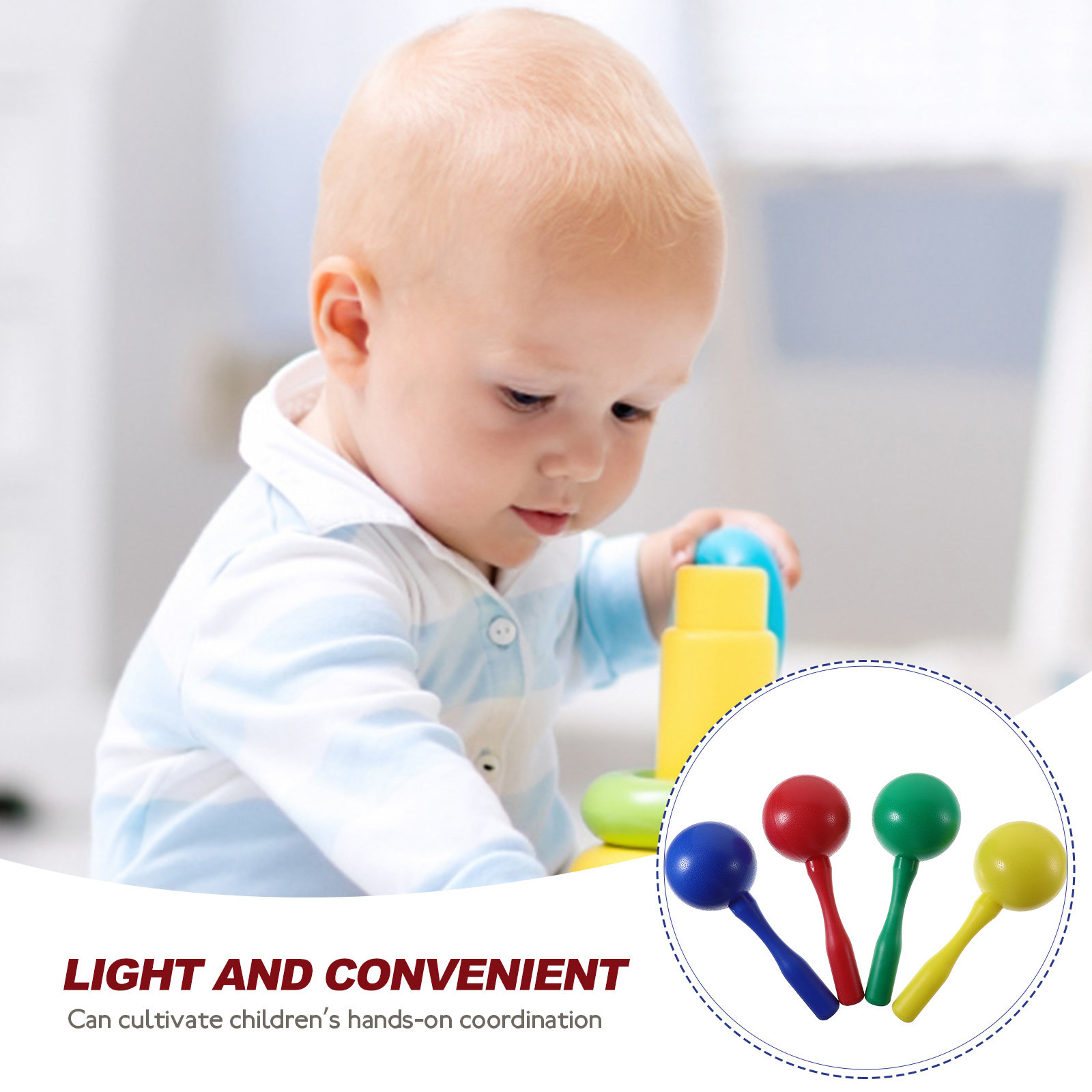 8Pcs Shaking Maracas Musical E - Musical Instrument You Shake ulasan dan harga
