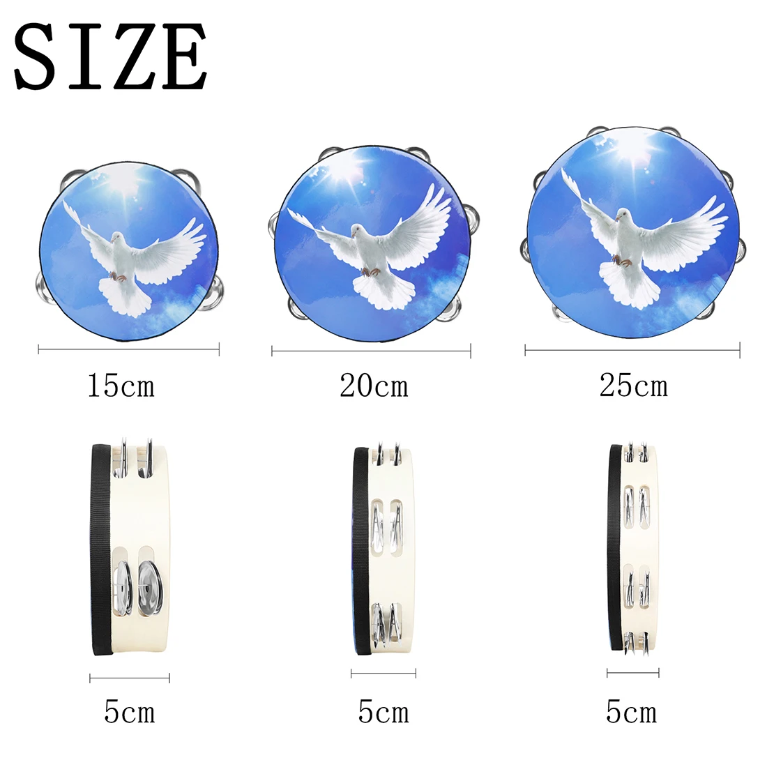 6+8+10 Inches Blue Sky Peace D - Musical Instrument You Shake ulasan dan harga