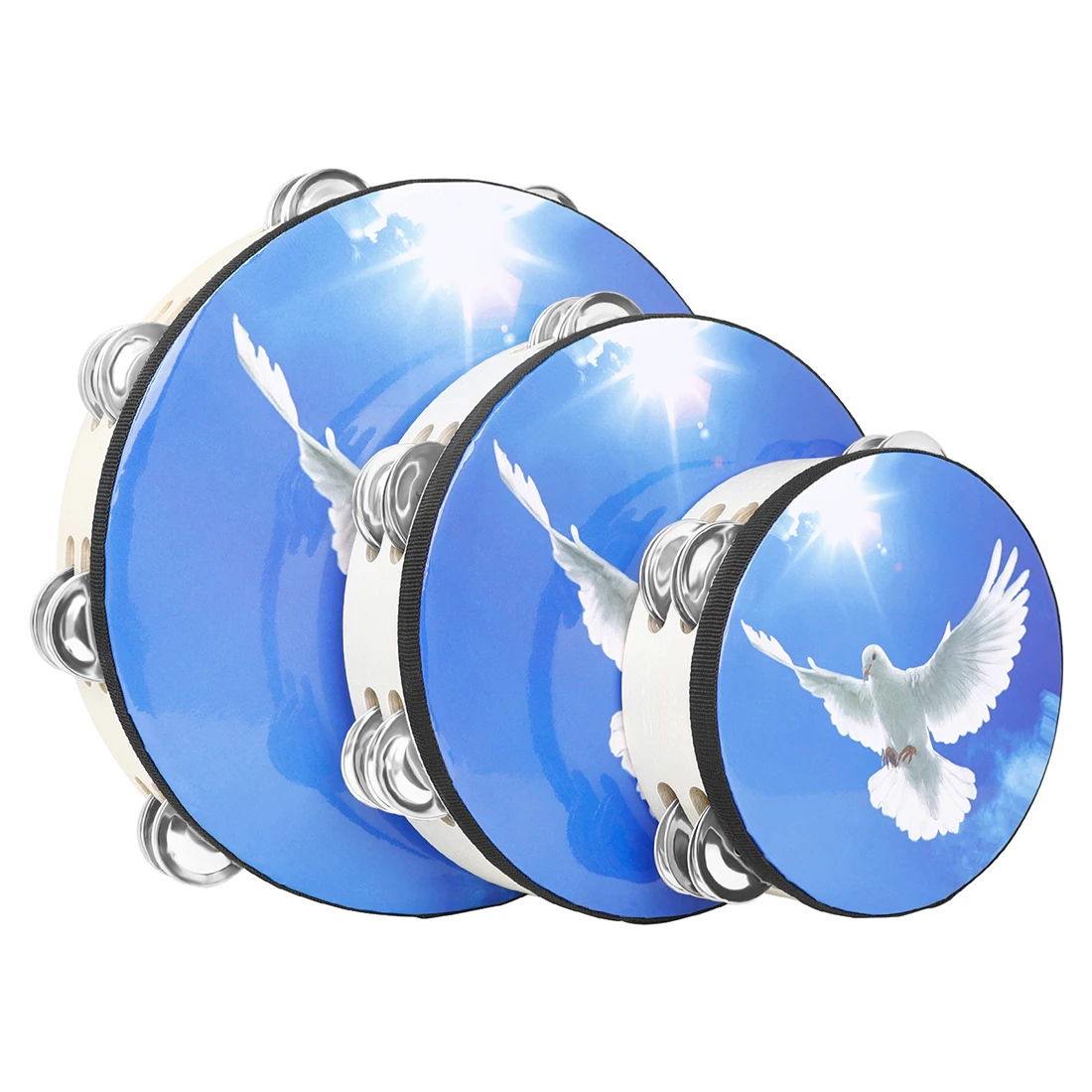 6+8+10 Inches Blue Sky Peace D - Musical Instrument You Shake ulasan dan harga