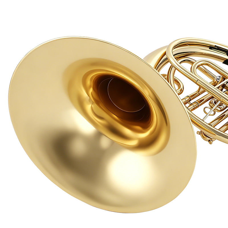 French Horn With Four Keys Lac - Musical Instrument Horn ulasan dan harga