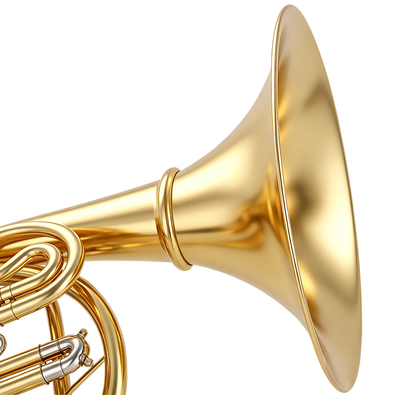 French Horn With Four Keys Lac - Musical Instrument Horn ulasan dan harga
