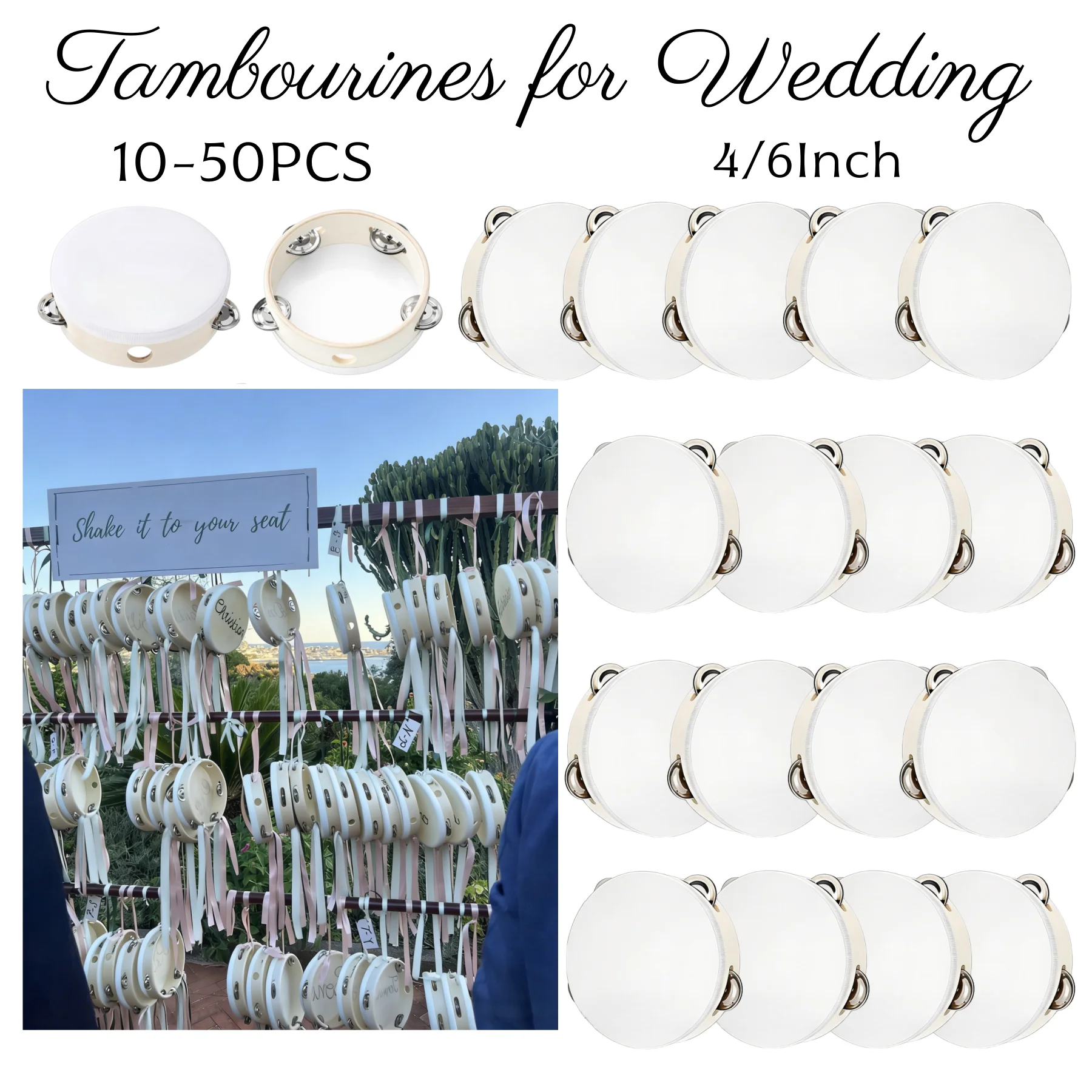 10-50Pcs Wedding Tambourines S - Musical Instrument In Chinese ulasan dan harga
