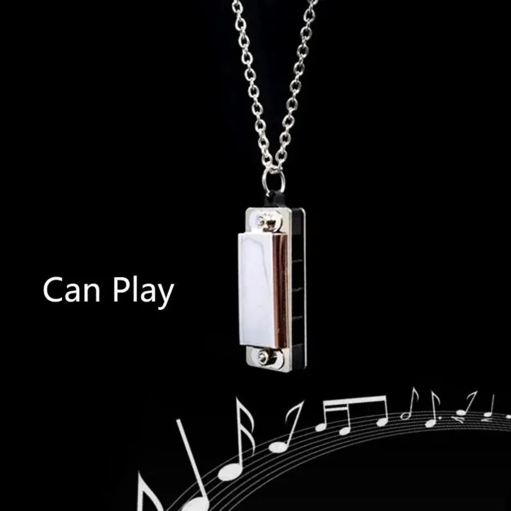 Mini Harmonica Necklace Men an - Musical Instrument Blow ulasan dan harga