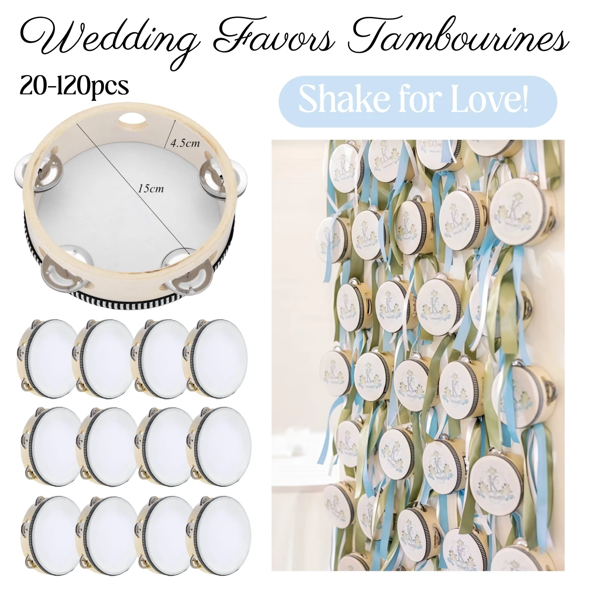 20-120Pcs Wedding Tambourines  - Musical Instrument In Chinese ulasan dan harga