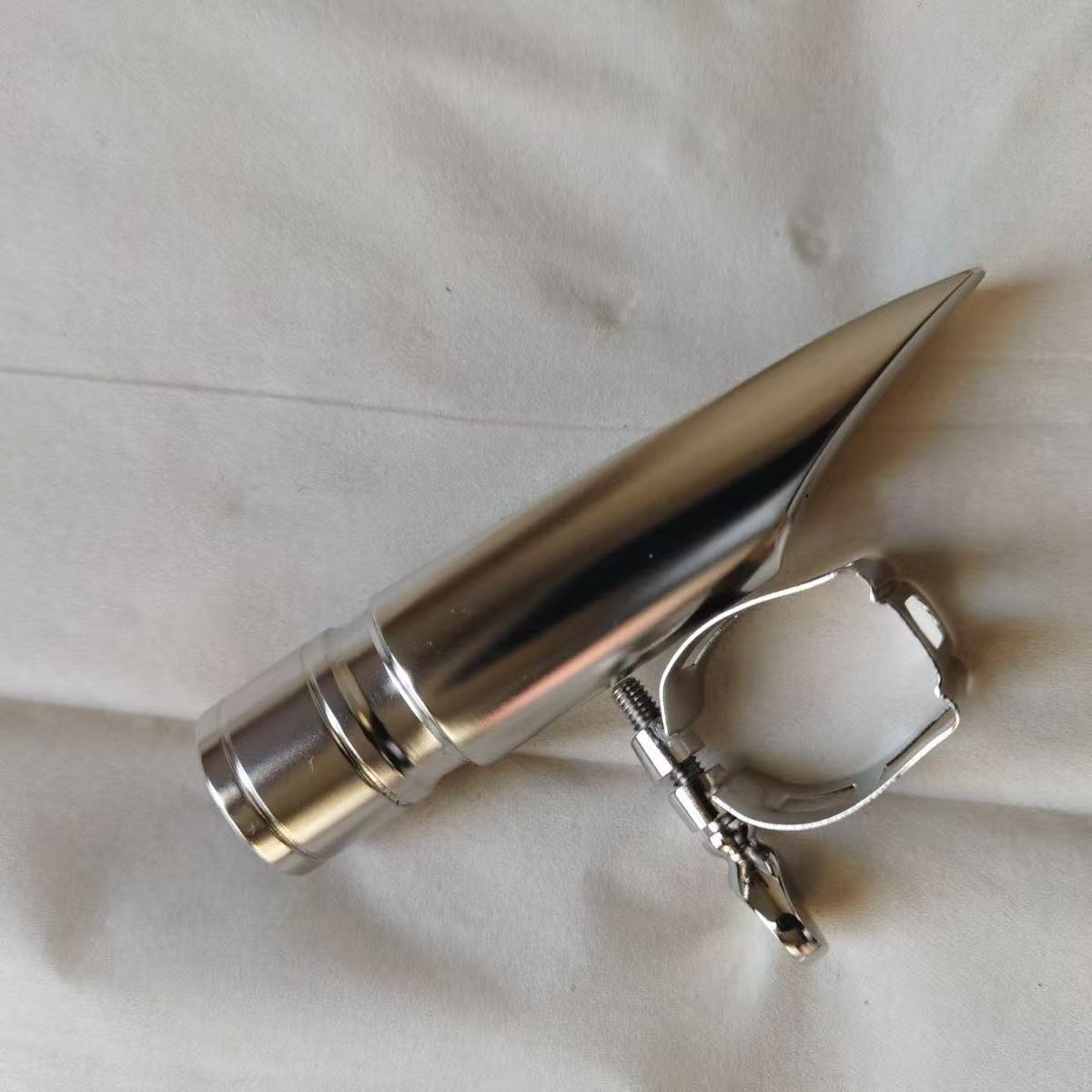 New Nickel Plated Double Baffl - Musical Instrument Saxophone ulasan dan harga