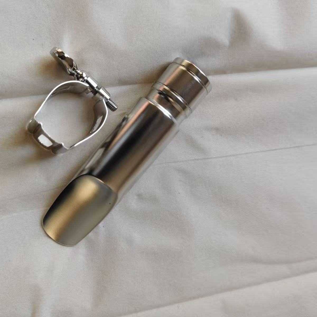 New Nickel Plated Double Baffl - Musical Instrument Saxophone ulasan dan harga
