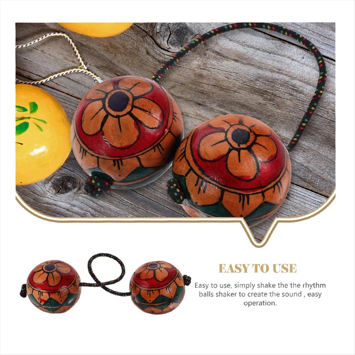 【HOT!TURE】Hand Drawn Maracas M - Musical Instrument You Shake ulasan dan harga